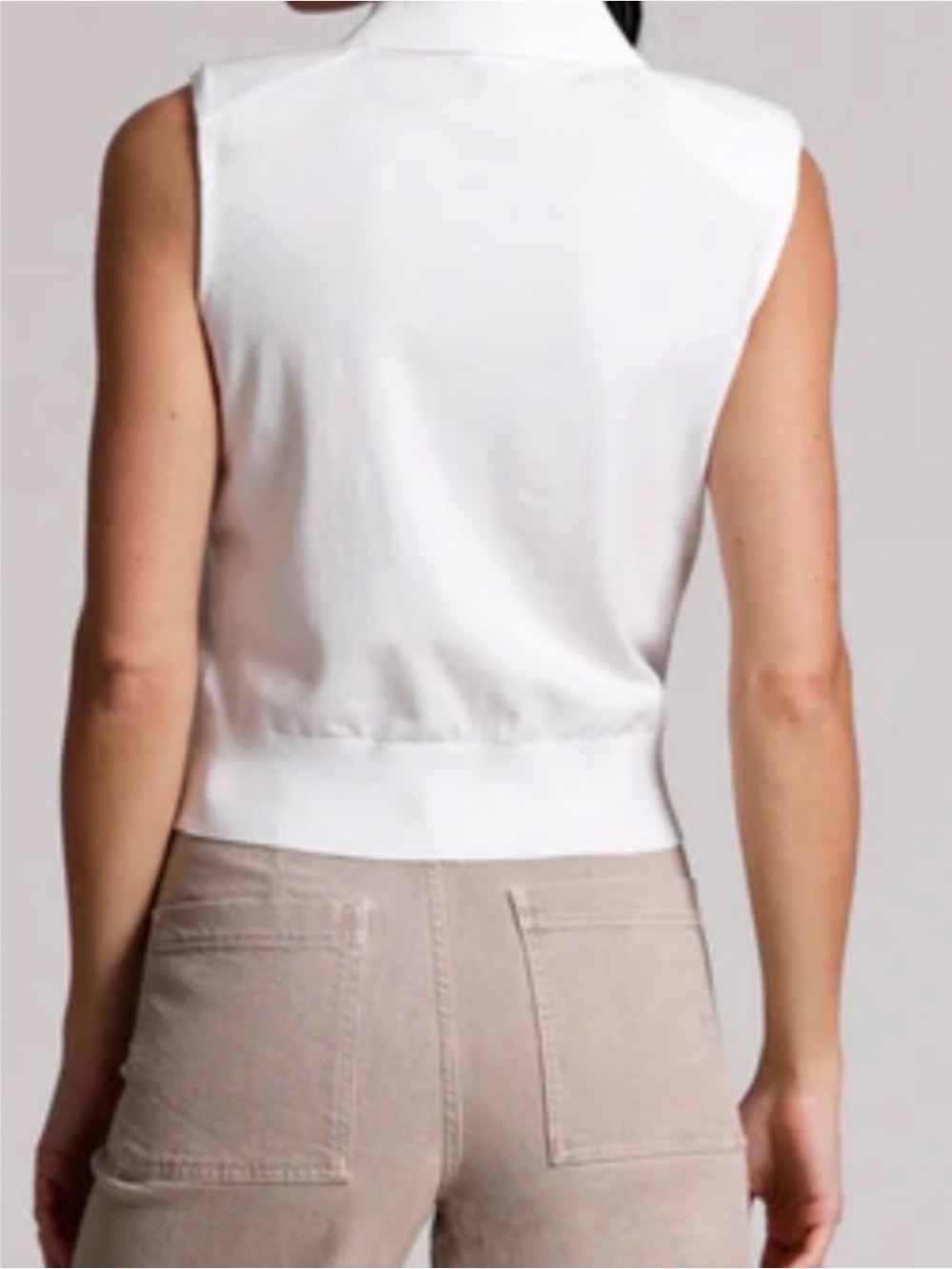 Minnie Rose Cream Button-Front Polo Knit Top - Picture 6 of 9